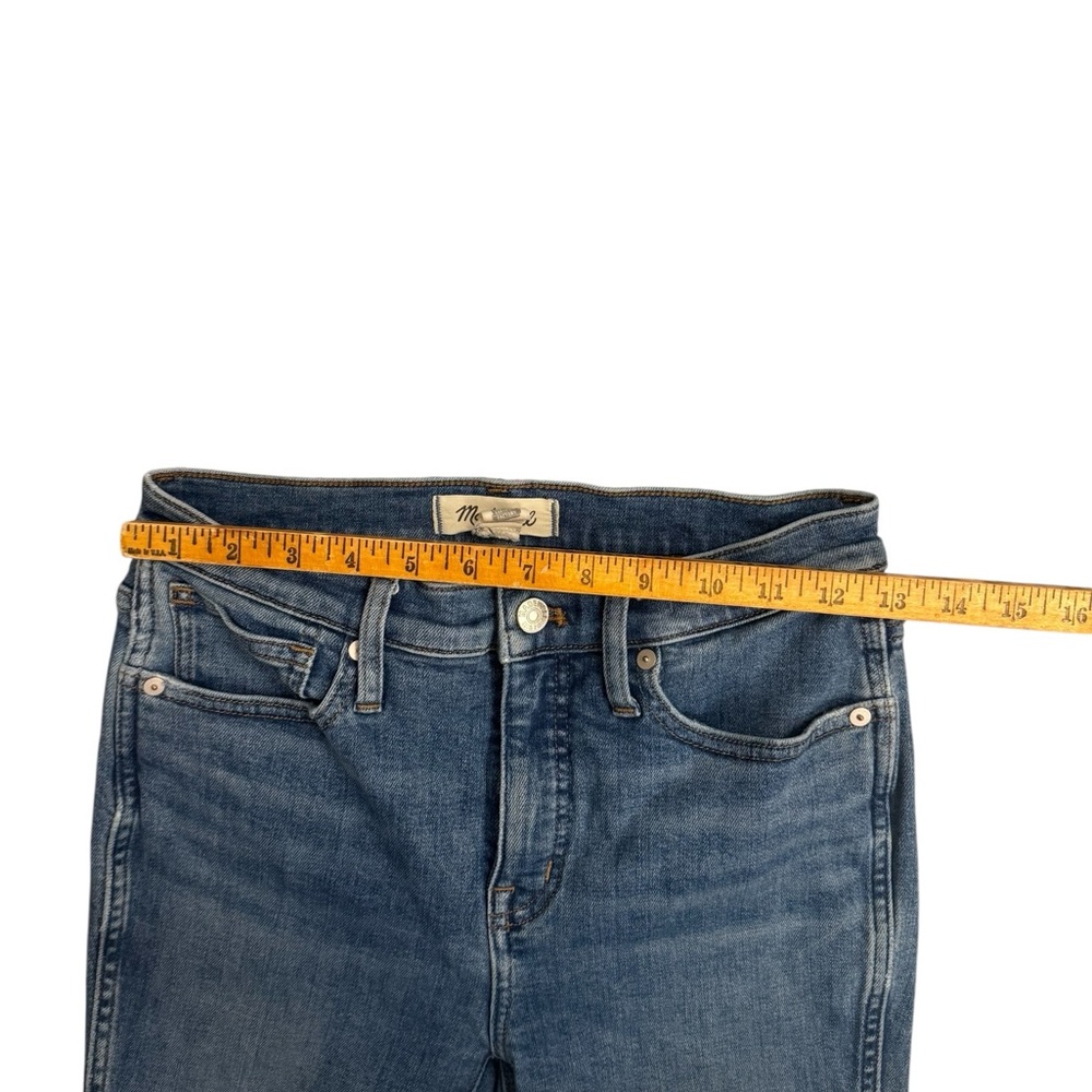 Madewell High Rise Skinny Jeans Size 26P Petite Dark Wash Stretch Denim Blue - Picture 3 of 10